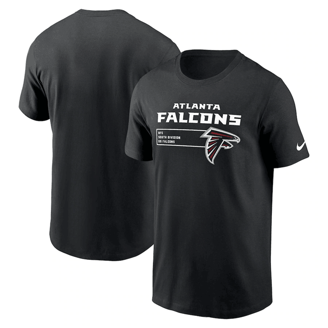 Men's Atlanta Falcons Black Division Essential T-Shirt